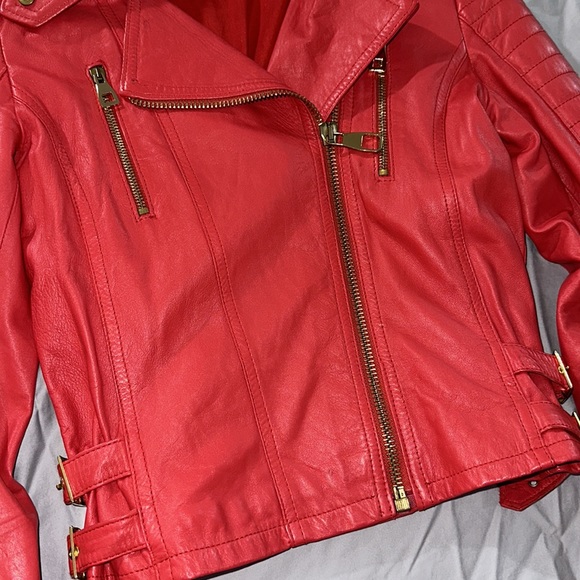 Italian LEATHER buttery soft Moto style jacket - Picture 3 of 16